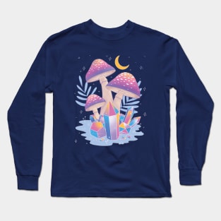 Night Mushrooms Long Sleeve T-Shirt